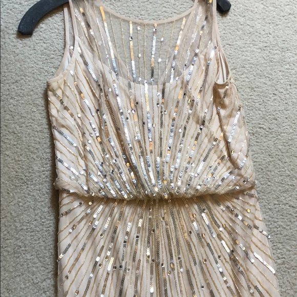 Aidan Mattix champagne sequin dress - Picture 5 of 10